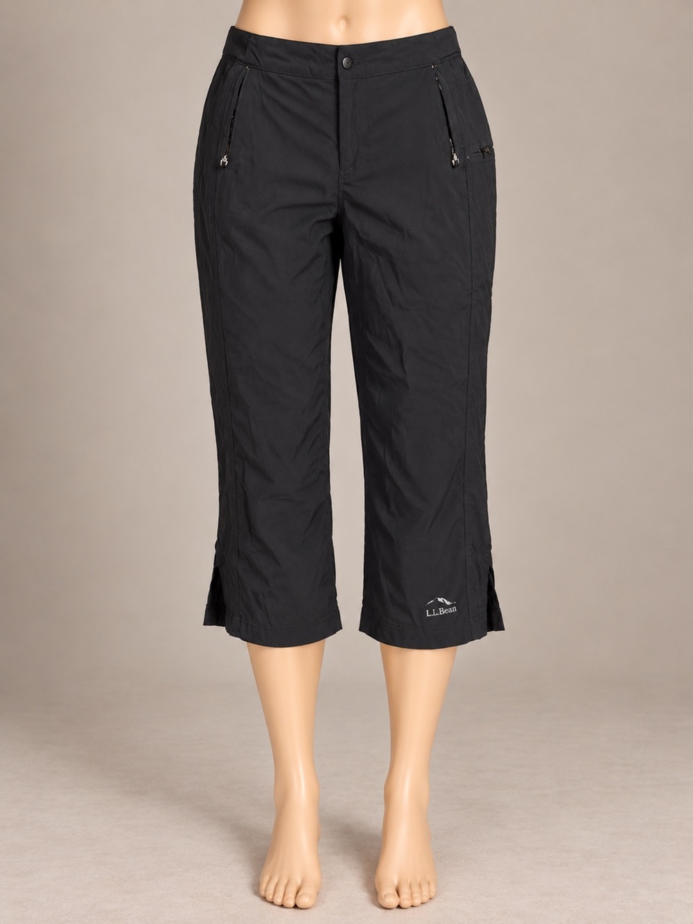 L.L.Bean Women’s Black Cropped Hiking Pants M 20” Inseam